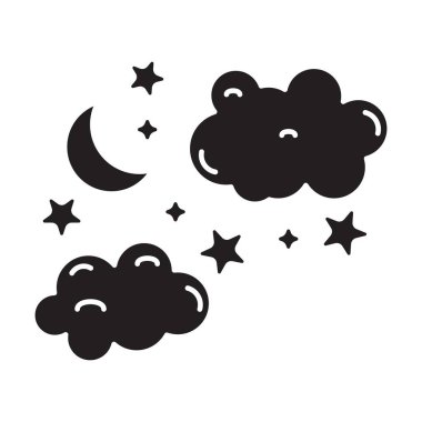 beyaz arkaplanda gökyüzü simgesi vektörü