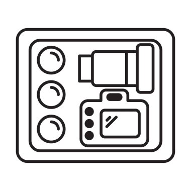 Beyaz arkaplanda araç simgesi vektörü