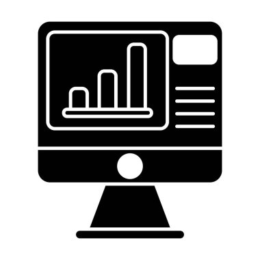 Beyaz arkaplanda analiz hizmetleri simge vektörü