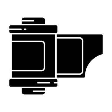 Kamera Film simgesi vektörü beyaz arkaplanda