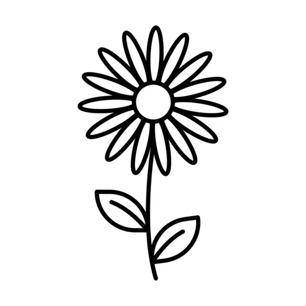 Beyaz arka plan üzerinde simge vektör çiçek