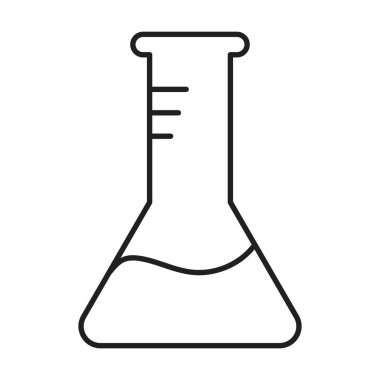 beyaz arkaplanda beher simgesi vektörü