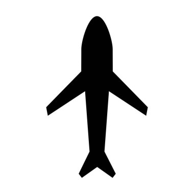 Beyaz arkaplanda uçak simgesi vektörü