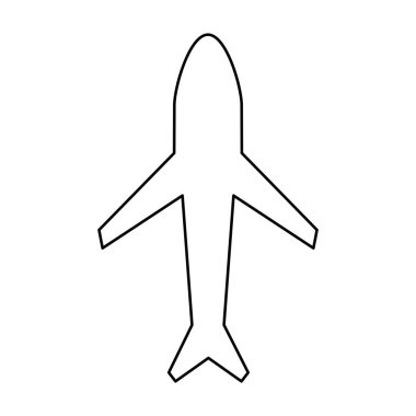 Beyaz arkaplanda uçak simgesi vektörü