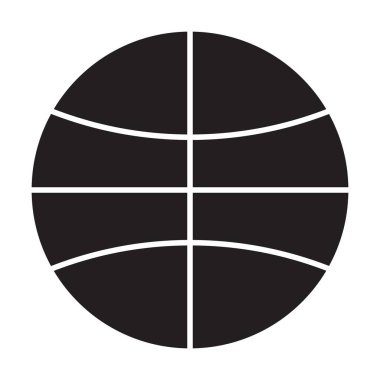 Beyaz arkaplanda basketbol simgesi vektörü