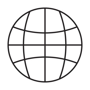 beyaz arkaplanda dünya simgesi vektörü