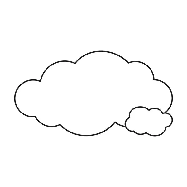 Beyaz arkaplanda bulut simgesi vektörü