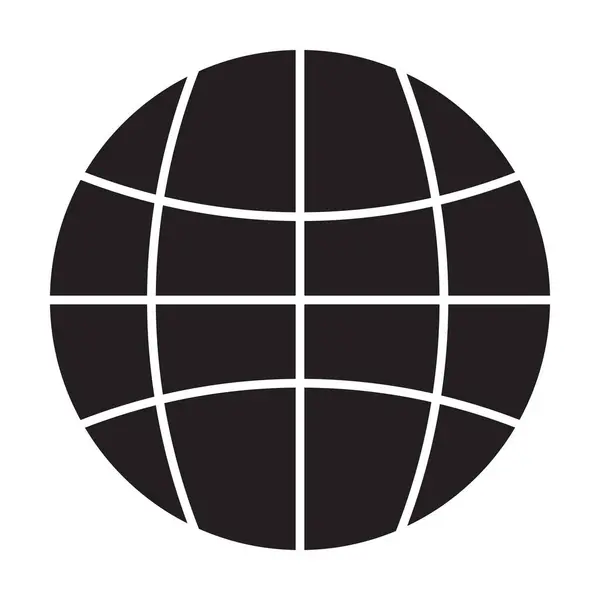 beyaz arkaplanda dünya simgesi vektörü