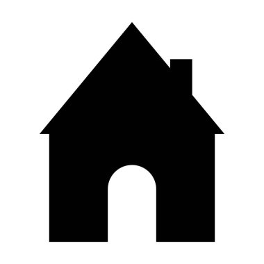 Beyaz arkaplanda ev simgesi vektörü