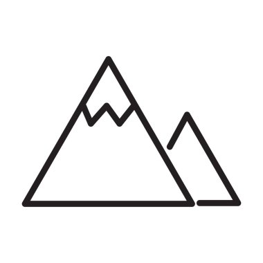 Beyaz arkaplanda dağ simgesi vektörü