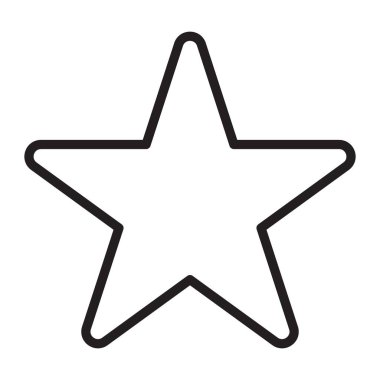 Beyaz arkaplanda yıldız simgesi vektörü