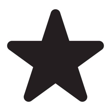 Beyaz arkaplanda yıldız simgesi vektörü