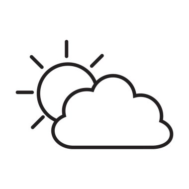 beyaz arkaplanda gün doğumu simgesi vektörü