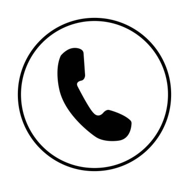 Beyaz arkaplanda telefon simgesi vektörü