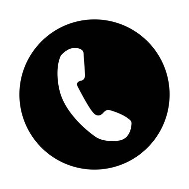 Beyaz arkaplanda telefon simgesi vektörü