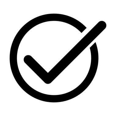 Beyaz arkaplanda kutu simgesi vektörünü işaretle