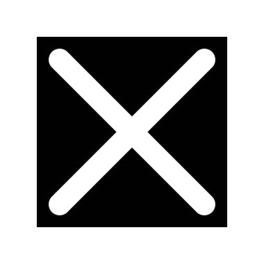 Beyaz arkaplanda kutu simgesi vektörünü işaretle