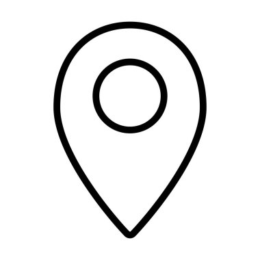 Beyaz arkaplanda konum con vektörü