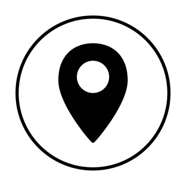 Beyaz arkaplanda konum con vektörü