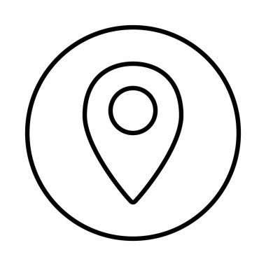 Beyaz arkaplanda konum con vektörü