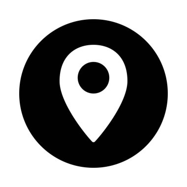 Beyaz arkaplanda konum con vektörü