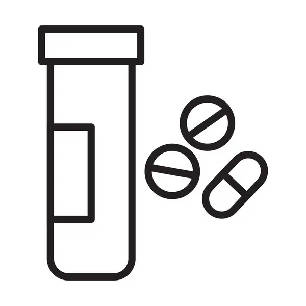 beyaz arkaplanda ilaç kavanozu ikonu vektörü