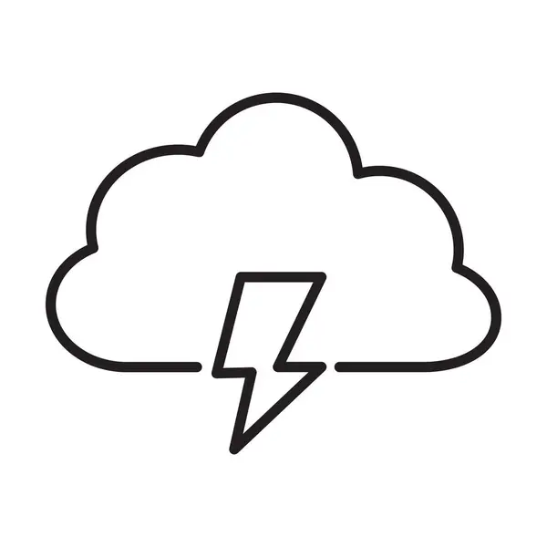 Beyaz arkaplanda şimşek simgesi vektörü