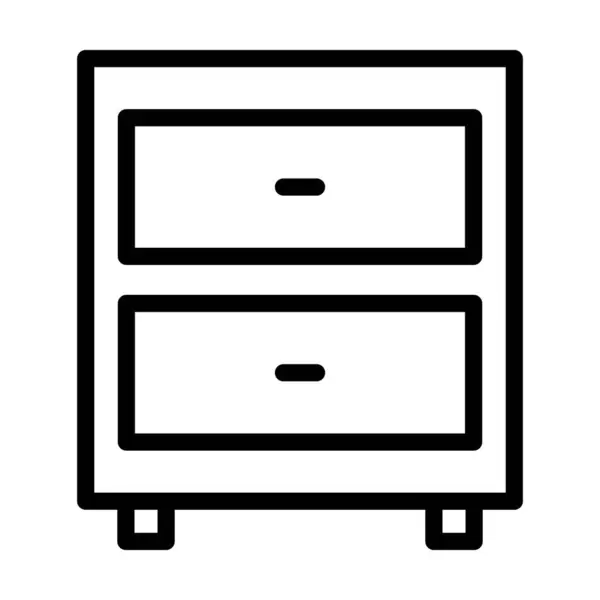 Beyaz arkaplanda çekmece simgesi vektörü