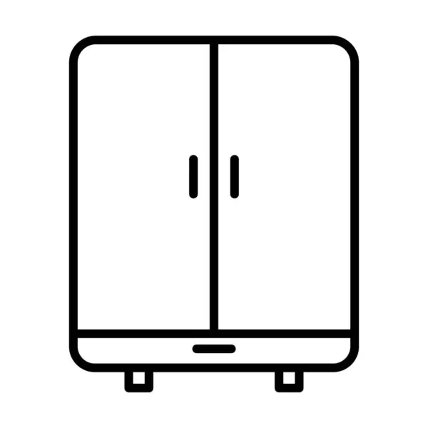 Beyaz arkaplanda dolap simgesi vektörü