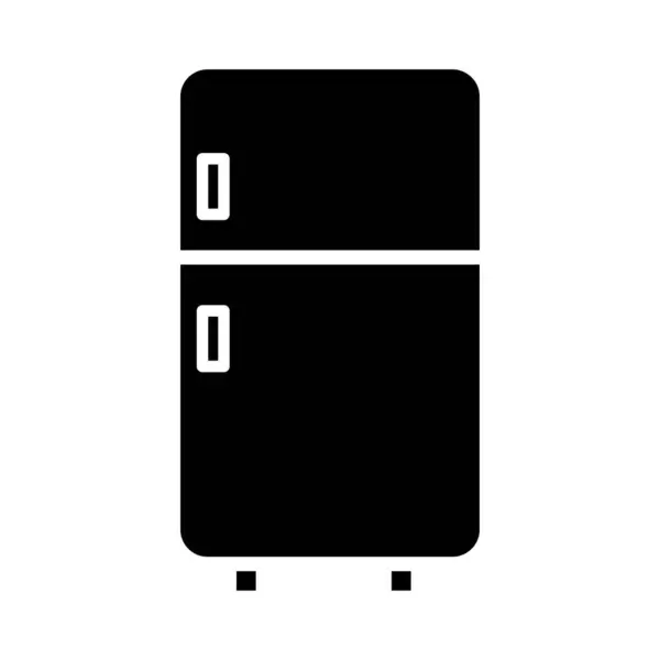 beyaz arkaplanda buzdolabı simgesi vektörü