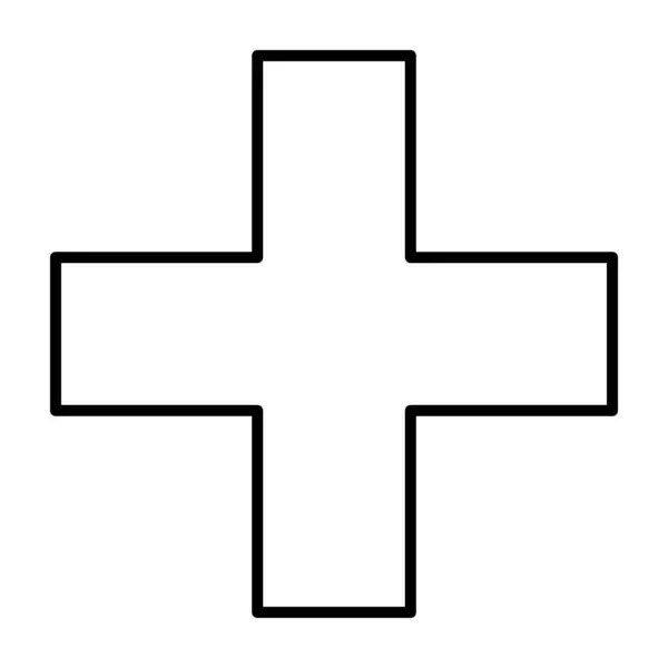 Beyaz arkaplanda hastane simgesi vektörü