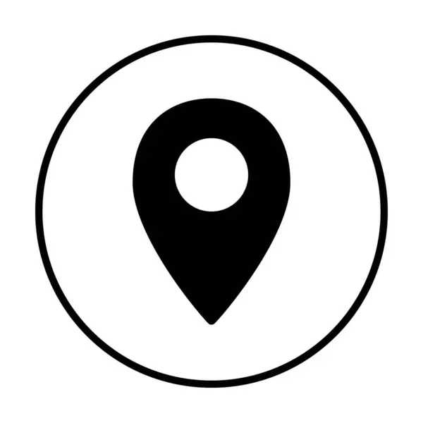 Beyaz arkaplanda konum con vektörü