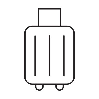 beyaz arkaplanda bagaj simgesi vektörü