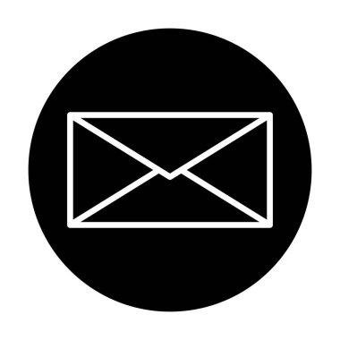 Beyaz arkaplanda posta simgesi vektörü