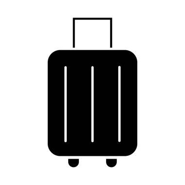 beyaz arkaplanda bagaj simgesi vektörü