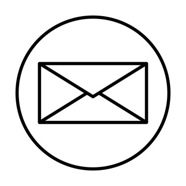 Beyaz arkaplanda posta simgesi vektörü