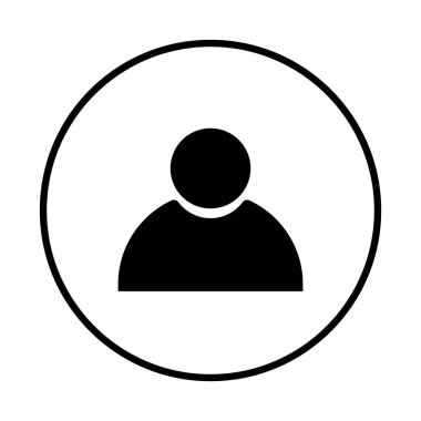 Beyaz arkaplanda kişi simgesi vektörü