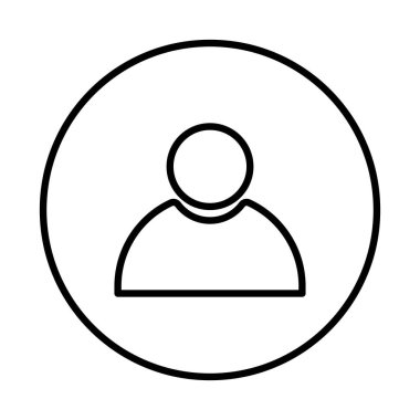 Beyaz arkaplanda kişi simgesi vektörü