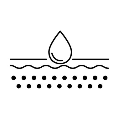 Beyaz arkaplanda yağlı cilt simgesi vektörü