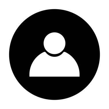 Beyaz arkaplanda kişi simgesi vektörü