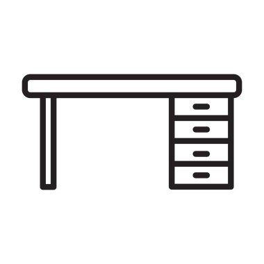 beyaz arkaplanda tablo simgesi vektörü