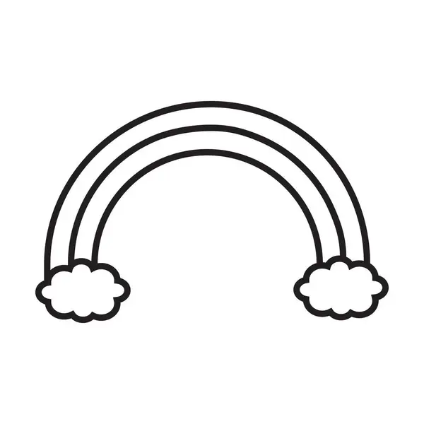 beyaz arkaplanda gökkuşağı simgesi vektörü