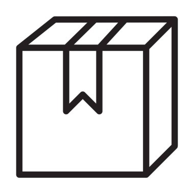 beyaz arkaplanda kutu simgesi vektörü