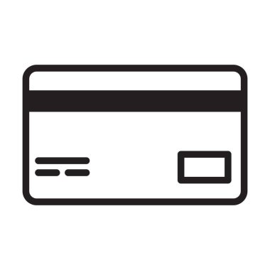 Beyaz arkaplanda kart simgesi vektörü