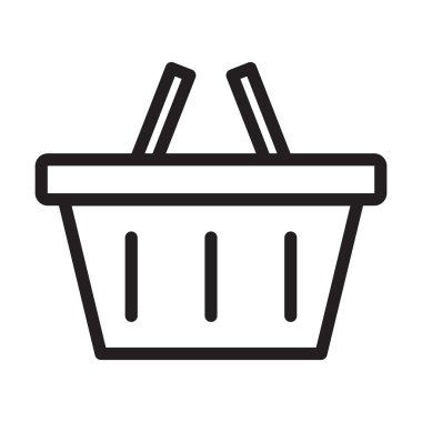 Beyaz arkaplanda alışveriş arabası simgesi vektörü