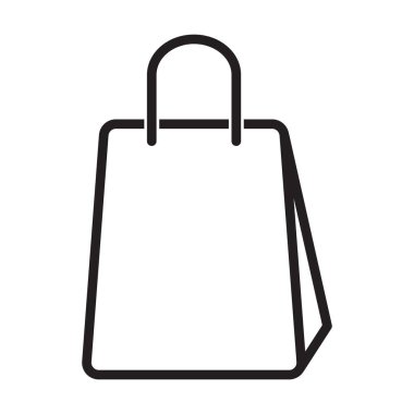 Beyaz arkaplanda alışveriş simgesi vektörü