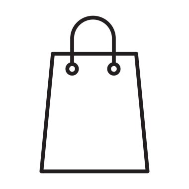 Beyaz arkaplanda alışveriş simgesi vektörü