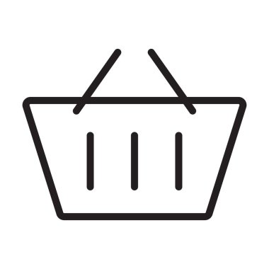 Beyaz arkaplanda alışveriş arabası simgesi vektörü