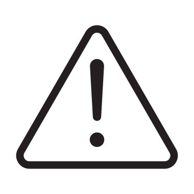 Beyaz arkaplanda uyarı işareti vektörü