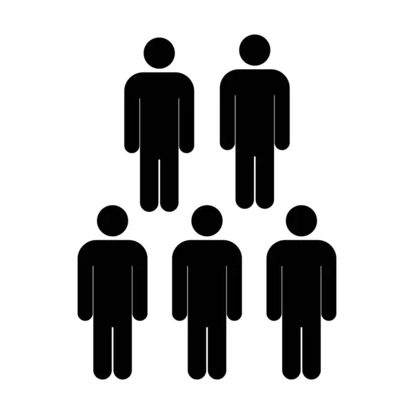 İnsanlar ve katılımcılar beyaz arkaplanda simge vektörü